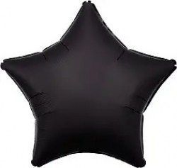 Звезда сатин черная